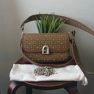 LA FESTIN brown jacquard bag